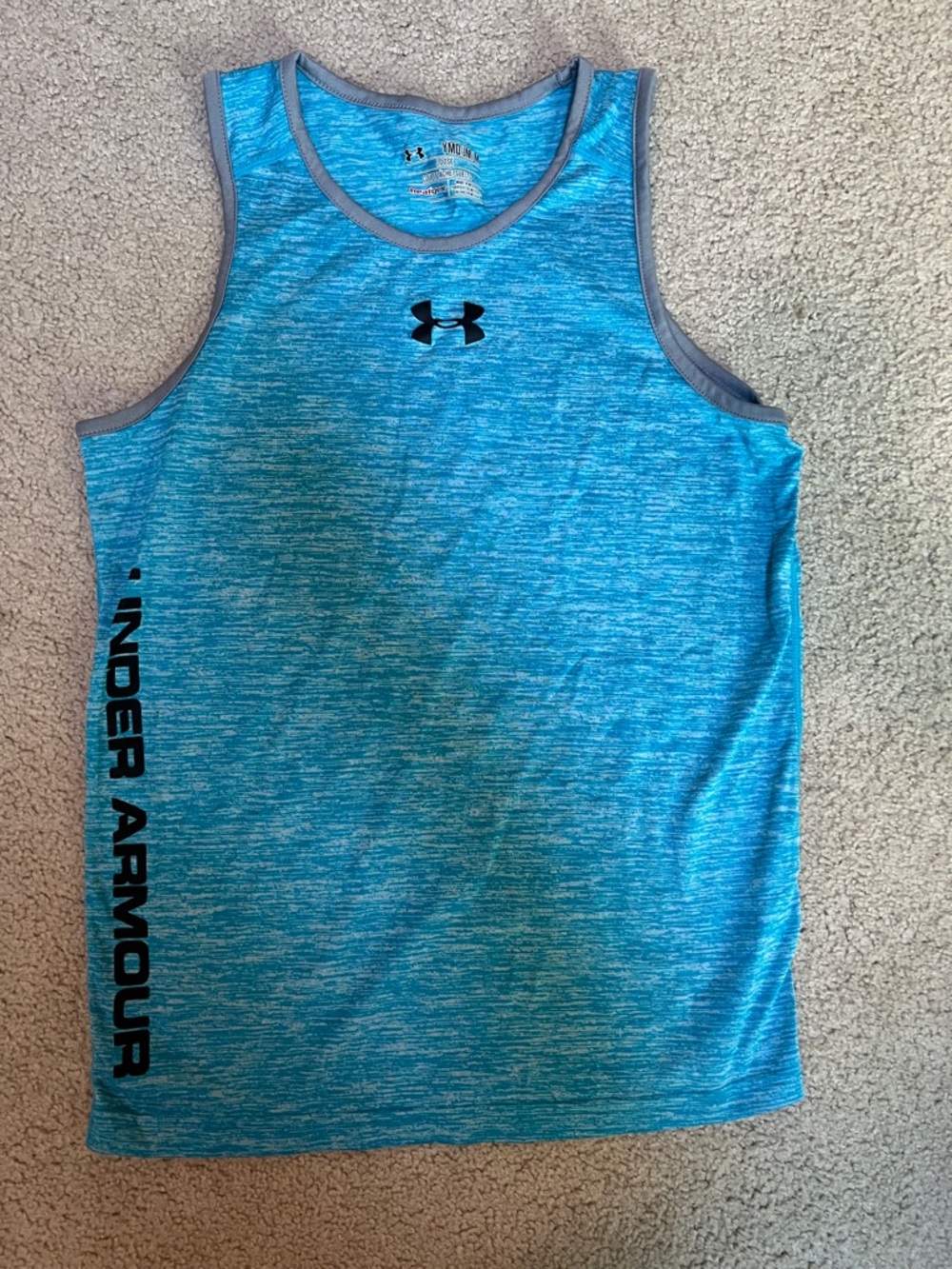 Under Armour Heathered Aqua Blue Athletic Tank